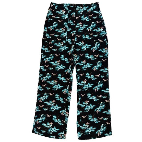 J. Crew Factory Black Floral Straight Leg Pants - Picture 3 of 12